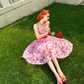 Flaming Lips Vintage A Line Spaghetti Straps Chiffon Party Dress Homecoming Dress SH4302