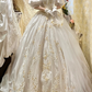 Vintage Ball Gown Puff Beaded Appliques White Satin Prom Dresses 18th Birthday Dresses SH4644