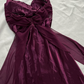Vintage A Line Halter Beaded Purple Satin Open Back Prom Dress Graduation Prom Dress SH2585