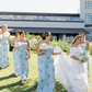 Lily of the Valley Sheath Strapless Satin Long Bridesmaid Dress SH6302