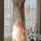 Fairy Mermaid Spaghetti Strap Beaded Ruffle Chiffon Long Prom Dress Evening Dress SH2981