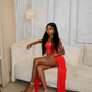 Cute Sheath Strapless Red Chiffon Short Homecoming Dress Birthday Dress SH2360