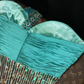 Vintage Luxurious Blue Mermaid Halter Sequin Satin Prom Dress Party Evening Dress SH5896