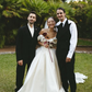 Stunning A Line Off the Shoulder Beaded Appliques White Satin Long Wedding Dress SH6025