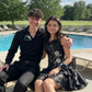 Black Chiffon Beaded Mini Satin Short Prom Dress Homecoming Dress  SH1022