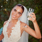 Pretty Vintage Ball Gown Halter White Lace Satin Open Back Long Wedding Dress SH4935