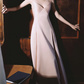 Light Pink Simple A Line Spaghetti Strap Satin Long Prom Dress Evening Dress SH3817