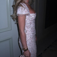 Stunning Light Pink Sheath Exquisite Beaded Satin Long Prom Dress Party Dress SH5319