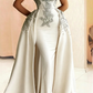 Mermaid Evening Dress Off Shoulder Silver Lace Embroidery Prom Dresses SA692