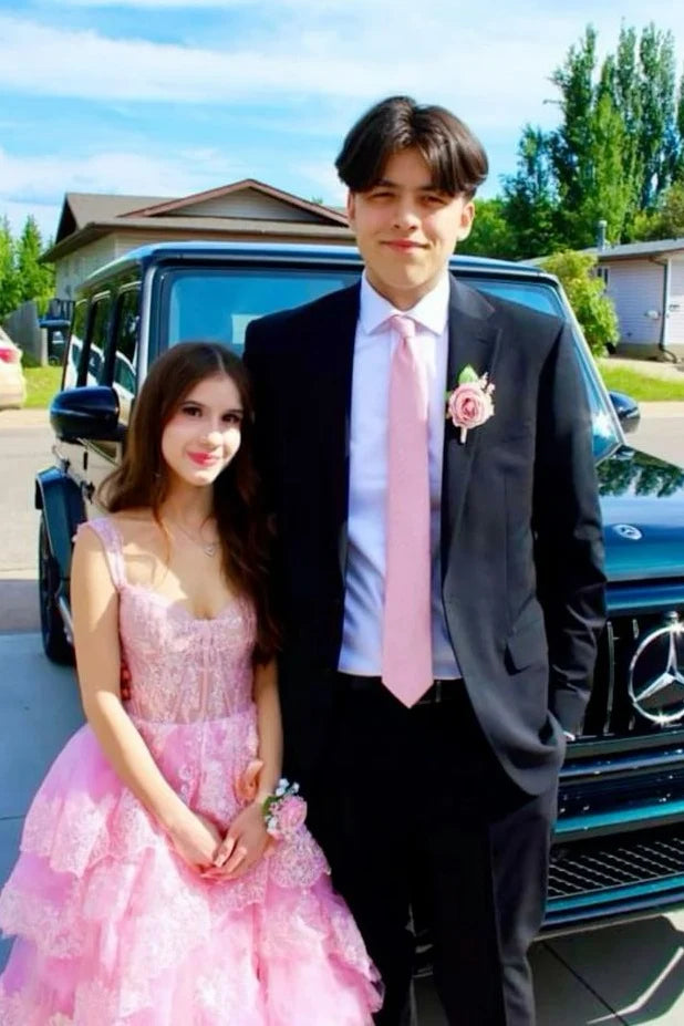 Charming A Line Sweetheart Pink Long Prom Dress with Appliques SH8108