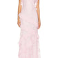 Charming Sheath Spaghetti Straps Light Pink Long Prom Dress with Ruffles SH8103