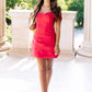 Chic A Line Off the Shoulder Red Satin Short Homecoming Dress SH7482