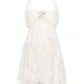 Chic A Line Sweetheart White Short Party Dress with Ruffles SH7496