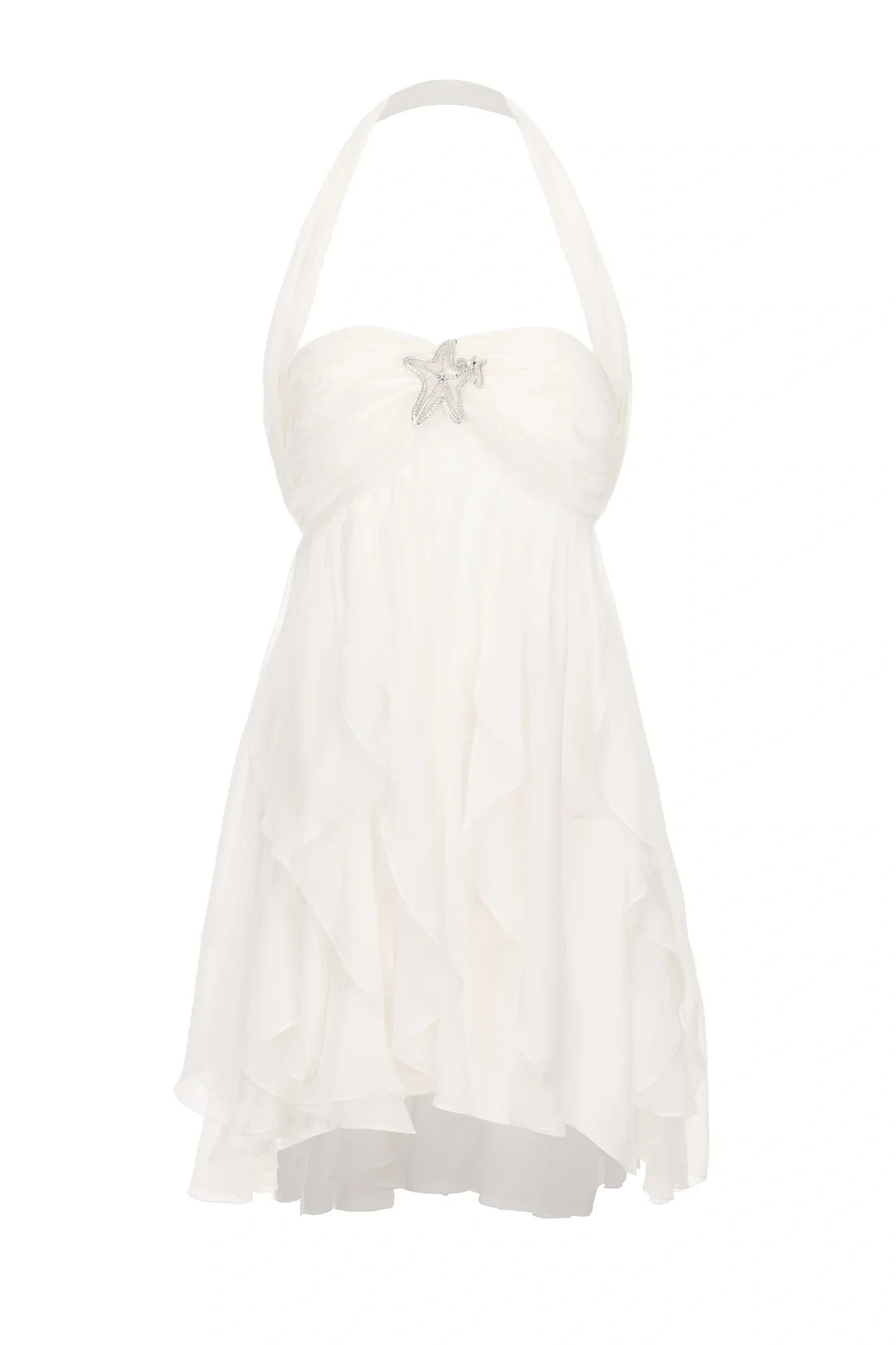 Chic A Line Sweetheart White Short Party Dress with Ruffles SH7496