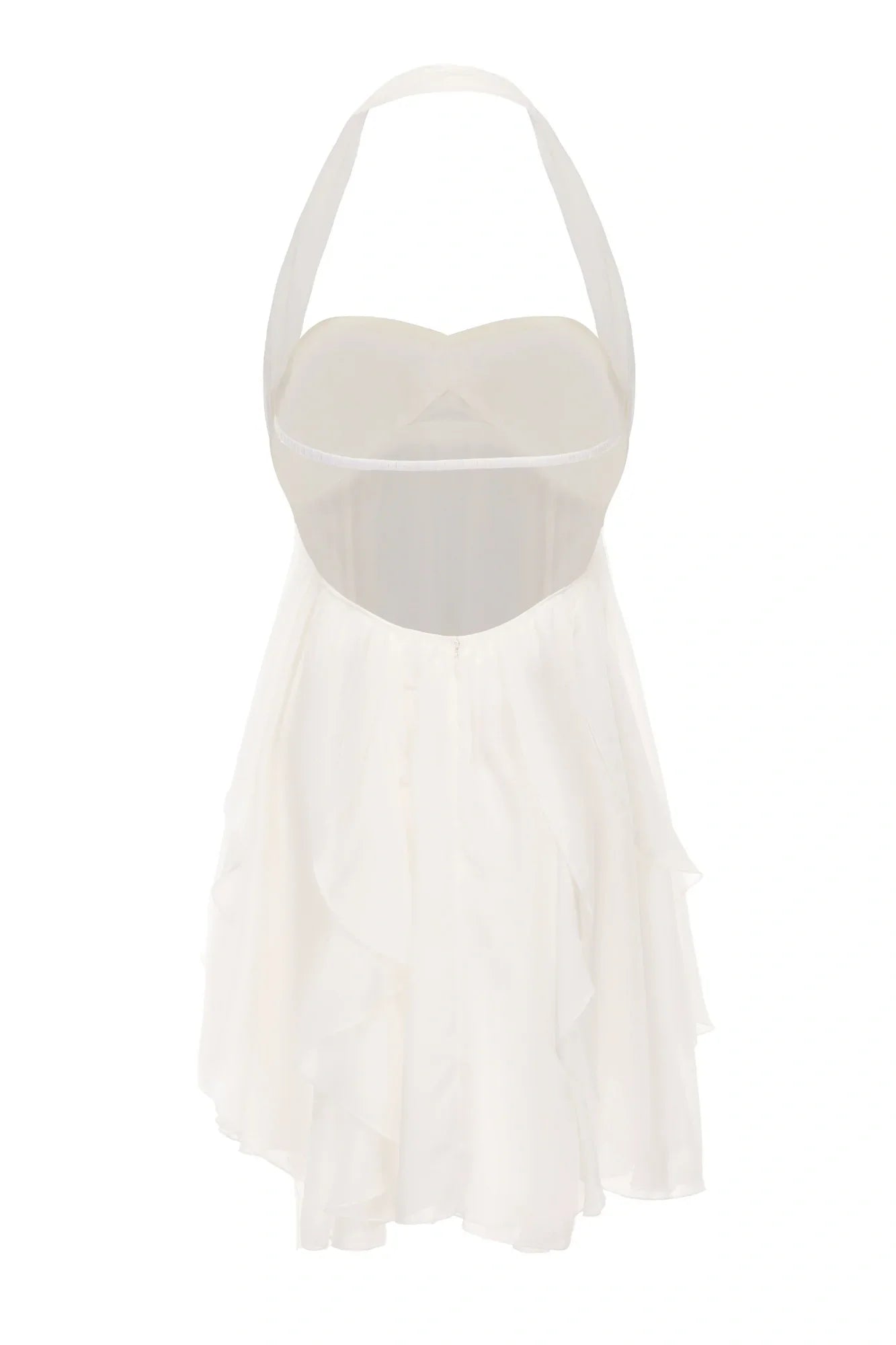 Chic A Line Sweetheart White Short Party Dress with Ruffles SH7496