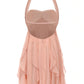 Chic A Line Sweetheart Pink Short Party Dress with Ruffles SH7495