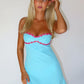 Chic A Line Spaghetti Straps Light Blue Short Homecoming Dress with Sequins SH7468