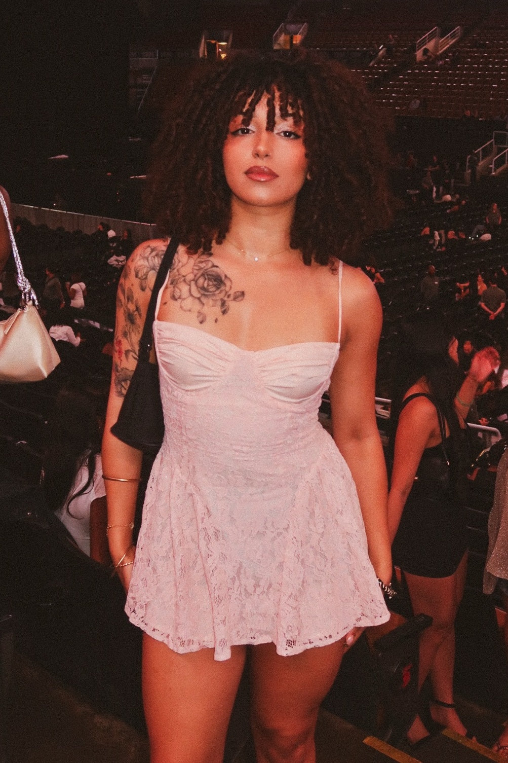 Cute A Line Spaghetti Straps Light Pink Lace Short Homecoming Dress SH7981