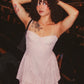 Cute A Line Spaghetti Straps Light Pink Lace Short Homecoming Dress SH7981