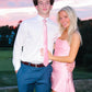 Cute A Line Strapless Pink Satin Short Homecoming Dress SH7462