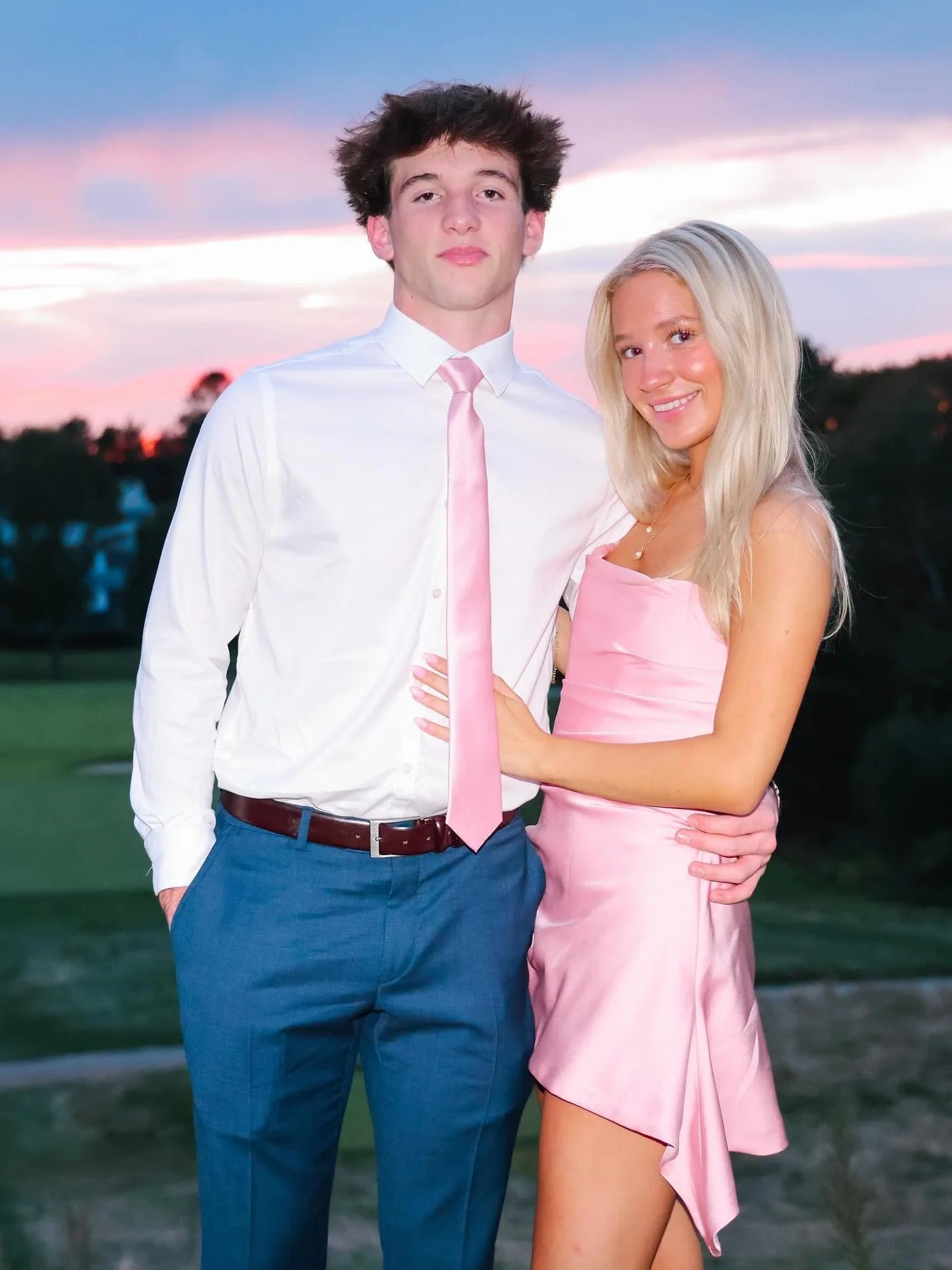 Cute A Line Strapless Pink Satin Short Homecoming Dress SH7462