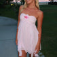 Cute A Line Sweetheart Light Pink Short Homecoming Dress with Ruffles SH7829