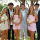 Cute Sheath Square Neck Pink Short Homecoming Dress with Backless SH7459