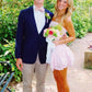 Cute A Line Strapless Light Pink Short Homecoming Dress with Ruffles SH7814