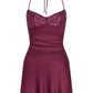 Cute Sheath Spaghetti Straps Purple Short Homecoming Dress with Beading SH7452