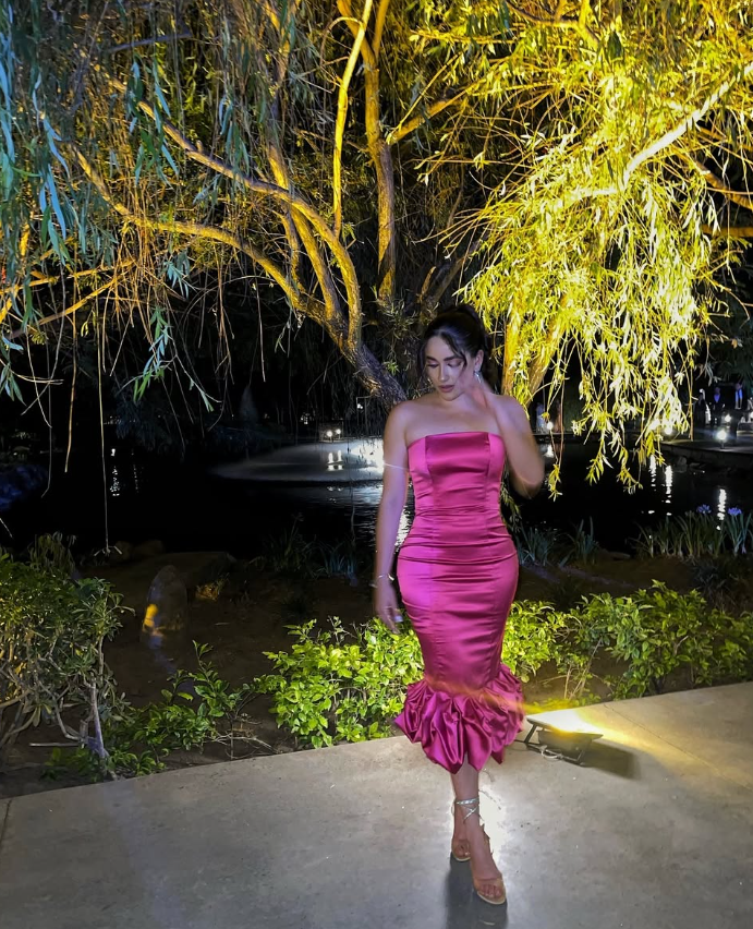 Cute Sheath Strapless Hot Pink Satin Prom Dress Graduation Prom Dress SH2472