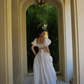 Princess A Line Puff White Lace Prom Dress Party Dress SH4171