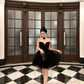 Simple Black A Line Sweetheart Neck Tulle Short Birthday Dress Homecoming Dress SH3402