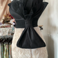 Unique Vintage Mermaid Apricot Rose Black Satin Graduation Prom Dress SH5379