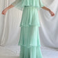 Green Layered Chiffon A Line V Neck Simple Long Party Dress Evening Dress 18 Birthday Dress SH3626