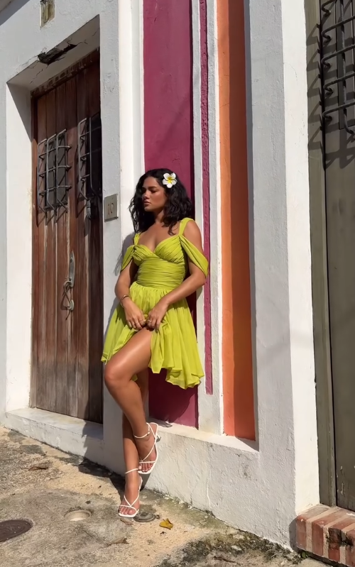 Green A Line Straps Chiffon Short Homecoming Dress Outfits SH4803