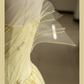Stunning A Line Strapless Flower Light Yellow Tulle Long Prom Dress Evening Dress SH2993