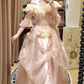 Stunning Light Pink A Line Long Sleeve Lace Organza Prom Dress SH5653