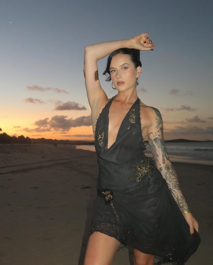 Sexy Black Sheath Halter Pleated Beaded Chiffon Vacation Dress Outfits SH3894