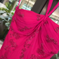 Vintage Charming Hot Pink Beaded Chiffon Long Prom Dress Party Dress SH4884