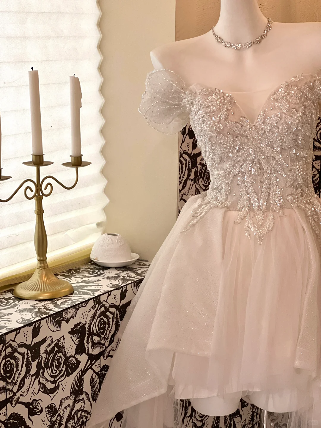 Gorgeous A Line Off the Shoulder Beaded Sequin Tulle Short Homecoming Dress Cocktail Dress SH3359