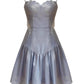 Grey A Line Spaghetti Strap Beaded Satin Short Homecoming Dress Cocktail Dress SH3870