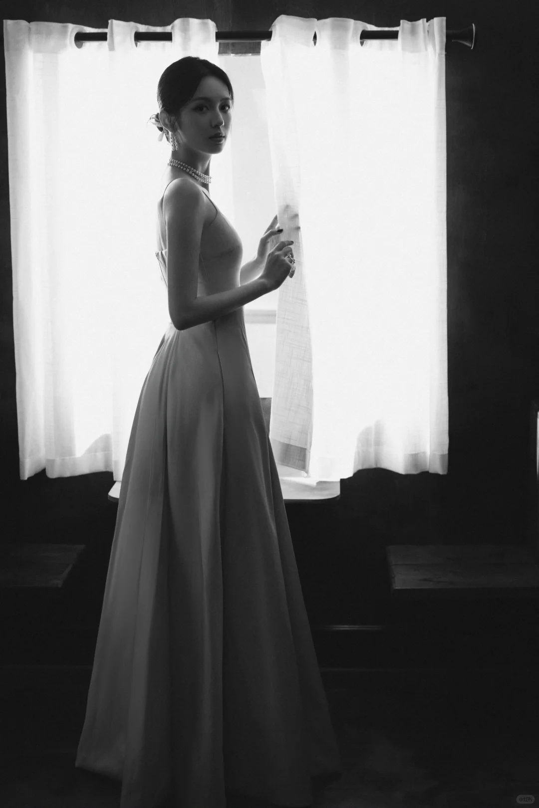 Light Pink Simple A Line Spaghetti Strap Satin Long Prom Dress Evening Dress SH3817