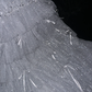Shiny A Line Strapless Layered Sequin Tulle Long Prom Dress Evening Dress with Bow SH3161