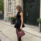 High-class A Line Black Satin Short Prom Dress Homecoming Dress SH7220