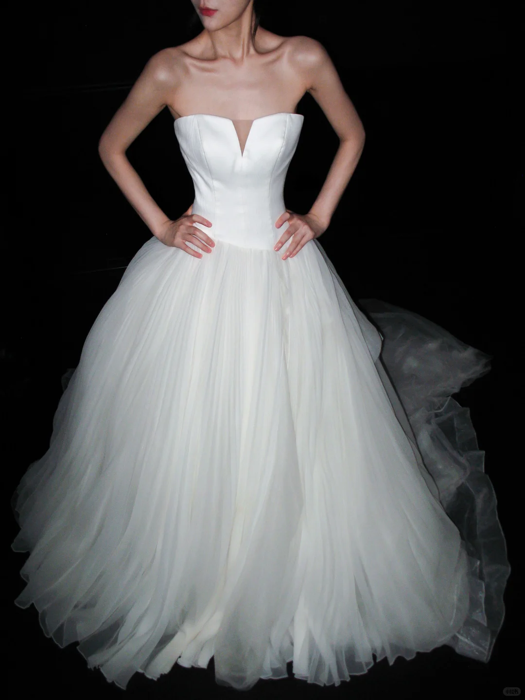 Cute White Ball Gown Sweetheart Neck Satin Tulle Long Train Wedding Dress SH8898