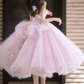 Gentle A Line Strapless Rhinestone Purple Tulle Party Dress Evening Dress SH3216