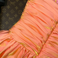 Cute A Line Spaghetti Strap Pleated Orange Satin Short Homecoming Dress Cocktail Dress SH3102