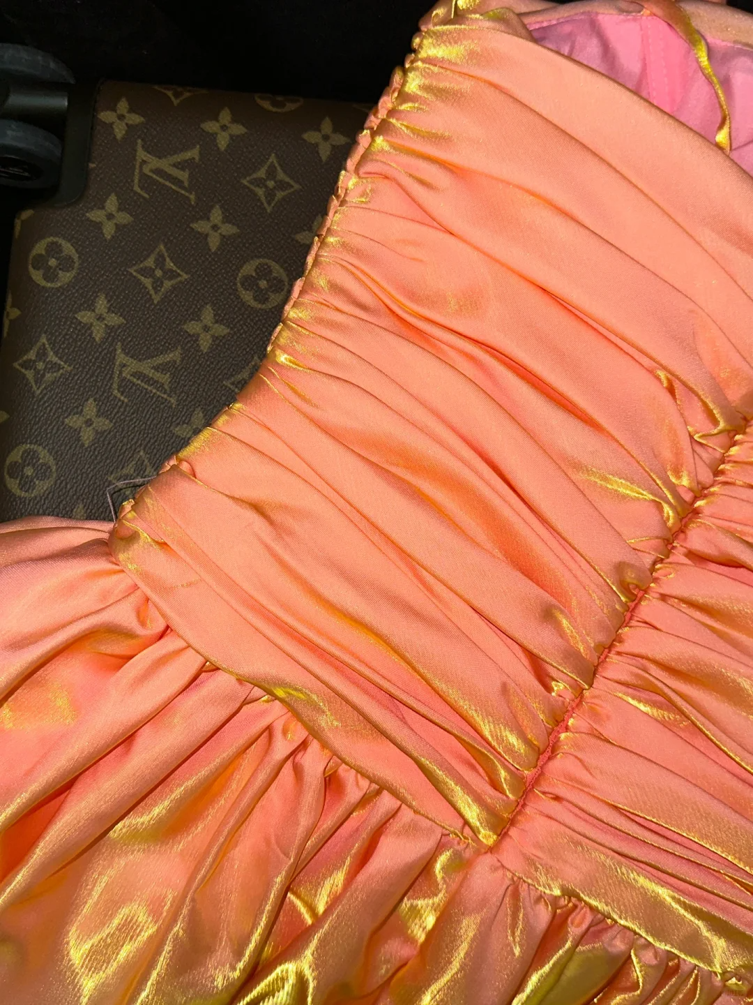 Cute A Line Spaghetti Strap Pleated Orange Satin Short Homecoming Dress Cocktail Dress SH3102