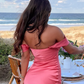 Charming Off The Shoulder Satin Tight Short Prom Dress Senior Homecoming Dress SH1475