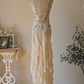 Apricot Mermaid Spaghetti Strap Embroidered Beaded Ruffle Chiffon Prom Dress Formal Dress SH3882